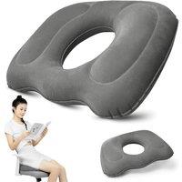 FLAVORA Inflatable Donut Pressure Relief Bedsore Seat Cushion in Grey | Size: 100 cm x 190 cm
