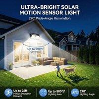 SPETLEK 452LED Solar Power PIR Motion Sensor Wall Lights Garden in Black