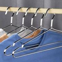 EONLION 5Pc Strong Metal Stainless Steel Hangers in Silver | Size: 100 cm