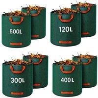 NESTLUNE 2 Packs Garden Waste Bags 500l Refuse Large in Green | Size: 100 cm x 100 cm