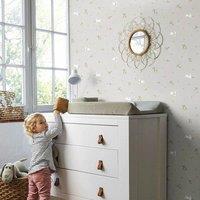 Havendro Grey White Rabbit Carrot Wallpaper Kids