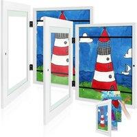 VOGREX White A4 Kids Art Display Frame Drawing Storage Photo Frame UK