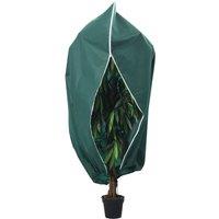 Berkfield Home Plant Fleece Cover with Zip 70 g/m 3.93x3.5 m in Green