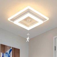 Goeco LED Ceiling Light, With Motion Sensor, 24W, Flush Mount Light Fixture in White
