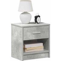 Berkfield Home Bedside Cabinets 2 pcs with Drawer Concrete Grey 39x28x41 cm in Brown | Size: 39 x 28 x 41 cm