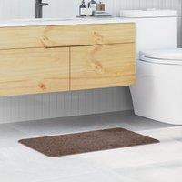 Berkfield Home Bath Mat Rectangular Brown 50x80 cm Polypropylen Non-Slip | Size: Medium