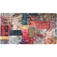 Berkfield Home Rug Washable Patchwork 190x300 cm Multicolour Anti Slip | Size: 100 cm diameter