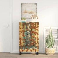 Berkfield Home Highboard with Drawer 60x33x100 cm Solid Wood Reclaimed&Iron in Black | Size: 60 x 33 x 100 cm
