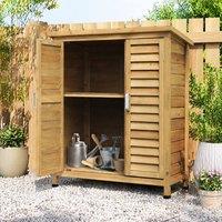 STILVORA Garden Storage Cabinet with 2 Doors in Natural