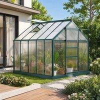 STILVORA Walk-In Greenhouse with Sliding Door & Window in Green