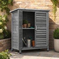 STILVORA Garden Storage Cabinet with 2 Doors in Grey