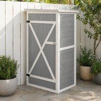 STILVORA Garden Storage Shed with Shelves in Grey