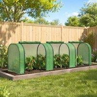 STILVORA Mini Greenhouse 295 cm with Zipped Doors in Green