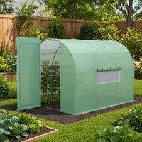 STILVORA Walk-in Greenhouse 3 x 2 m with Hinged Door in Green