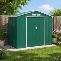 STILVORA Garden Shed 7 x 4ft with Lockable Double Doors in Green