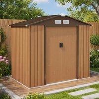 STILVORA Garden Storage Shed with Sliding Doors in Brown