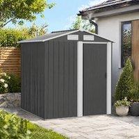 STILVORA Garden Storage Shed 152 x 132 cm with Sliding Door in Grey