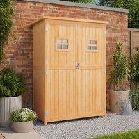 STILVORA Garden Storage Cabinet with Shelves in Natural