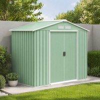 STILVORA Garden Shed 7 x 4ft with Lockable Double Doors in Green