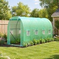STILVORA Walk-In Greenhouse 4 x 2m with Steel Frame in Green
