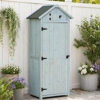STILVORA Garden Storage Cabinet with 3 Shelves in Blue