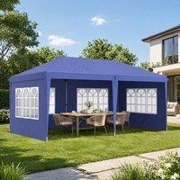 STILVORA Pop Up Gazebo 3 x 6m with Removable Walls in Blue