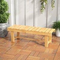STILVORA Garden Bench 110 cm Wooden Structure Natural