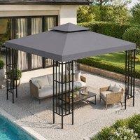 STILVORA Gazebo Replacement Canopy 3 x 3 m in Grey