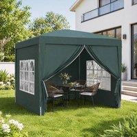 STILVORA Pop-Up Gazebo 3 x 3 m with 4 Removable Walls in Green