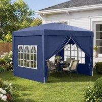 STILVORA Pop-Up Gazebo 3 x 3 m with Removable Walls Blue