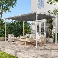STILVORA Replacement Pergola Canopy 4 x 3 m in Grey