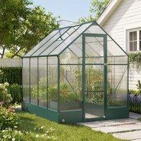 STILVORA Greenhouse with Raised Beds & Temperature Controlled Window in Clear