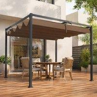 STILVORA Pergola Roof Replacement 286 x 245 cm in Brown