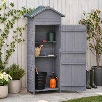STILVORA Garden Storage Cabinet with 2 Doors in Dark Grey