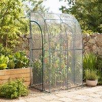 STILVORA Walk-In Lean-To Greenhouse 143 x 118 cm with Zipped Door in Clear