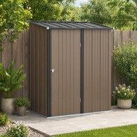 STILVORA Garden Shed 161.5 cm with Latched Door Brown