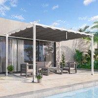 STILVORA Pergola Replacement Canopy 350 x 260 cm in Grey