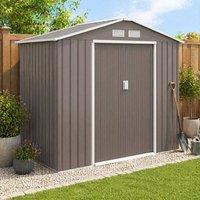 STILVORA Garden Storage Shed 213 cm with Sliding Doors Grey