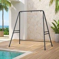 STILVORA Hammock Chair Stand with Double Connection Points in Black