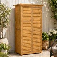 STILVORA Garden Storage Cabinet with Shelves in Natural Wood