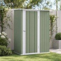 STILVORA Garden Storage Shed 142 cm with Hinged Door in Green
