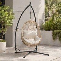 STILVORA Hammock Chair Stand with X-Shape Base in Black