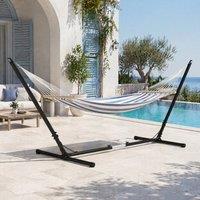 STILVORA Adjustable Hammock Stand Metal Frame Black