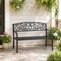 STILVORA Garden Bench for 2 People in Black