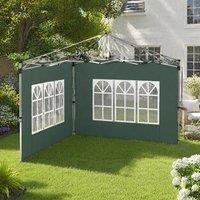STILVORA Gazebo Side Panels 2 Pack with Window in Green