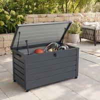 STILVORA Garden Storage Box 311L Lockable Steel Grey