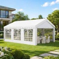 STILVORA Garden Gazebo 6 x 4 m with Sidewalls White