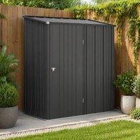 STILVORA Garden Shed 5.3 x 3.1ft with Single Door Black