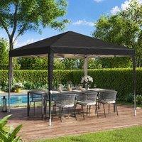 STILVORA Garden Gazebo 2.95 x 2.95 m with Carrying Bag Black