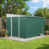 STILVORA Garden Storage Shed with Double Sliding Doors in Green